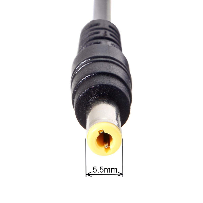 chenyang CY DC 5.5x2.5mm to Type C USB-C Input Cable for Laptop Notebook (5.5x2.5mm to USB-c) Black Cable