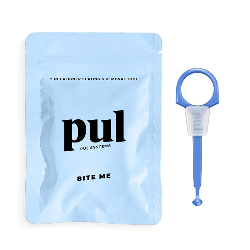 PUL 2 in 1 Chewies & Clear Aligner Removal Tool Combo by The Pultool | Compatible with Invisalign Removable Braces & Trays, Aligners, Retainers, & Dentures | Hygienic, Durable, Compact