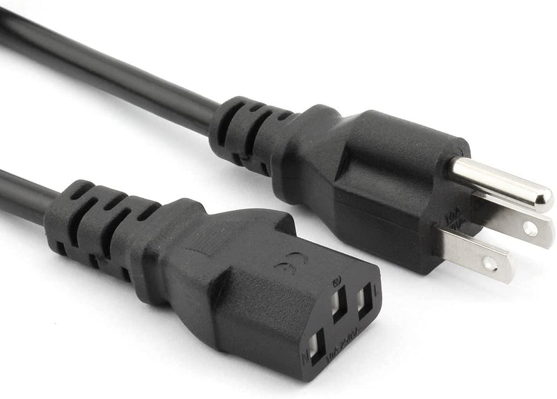 Longdex 3-Pack Desktop Monitor Computer Universal 5 Feet AC Power Cord Cable
