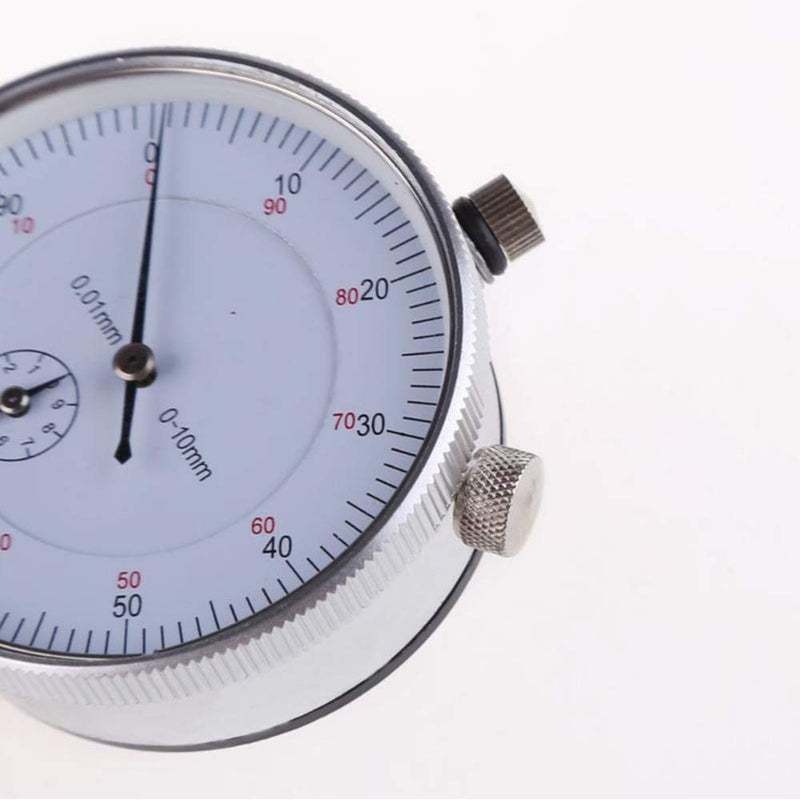 Metric Dial Indicator, 0-10mm x 0.01mm Precision Test Gauge Dial Test Measuring Instrument