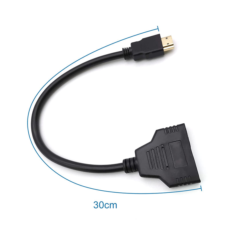 HDMI Splitter Adapter Cable - HDMI Splitter 1 in 2 Out HDMI Male to Dual HDMI Female 1 to 2 Way for HDMI HD, LED, LCD, TV, Support Two The Same TVs at The Same Time