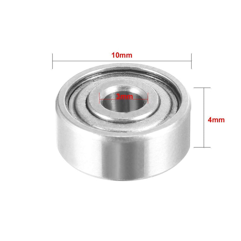 RANIT 20pcs 623ZZ 3mm x 10mm x 4mm Deep Groove Ball Bearing