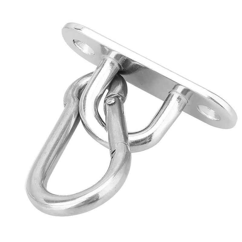 2 Set Heavy Duty Hanger Hook Hammock Wall Mount, Suspension Ceiling Hooks Outdoor Swing Mounting Hook Exercise Hook Stainless Steel Swivel Carabiner Yoga Ceiling Mount Swing Hook