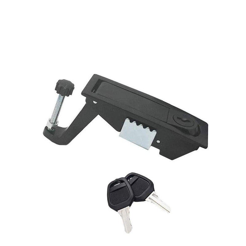 2PCS Sealed Compression Latch Flush Mount Trigger LatchPowder Coated Zinc Alloy Replacement Compression Latches Flush Lever Latches Adjustable Lock 4Pcs Key Black