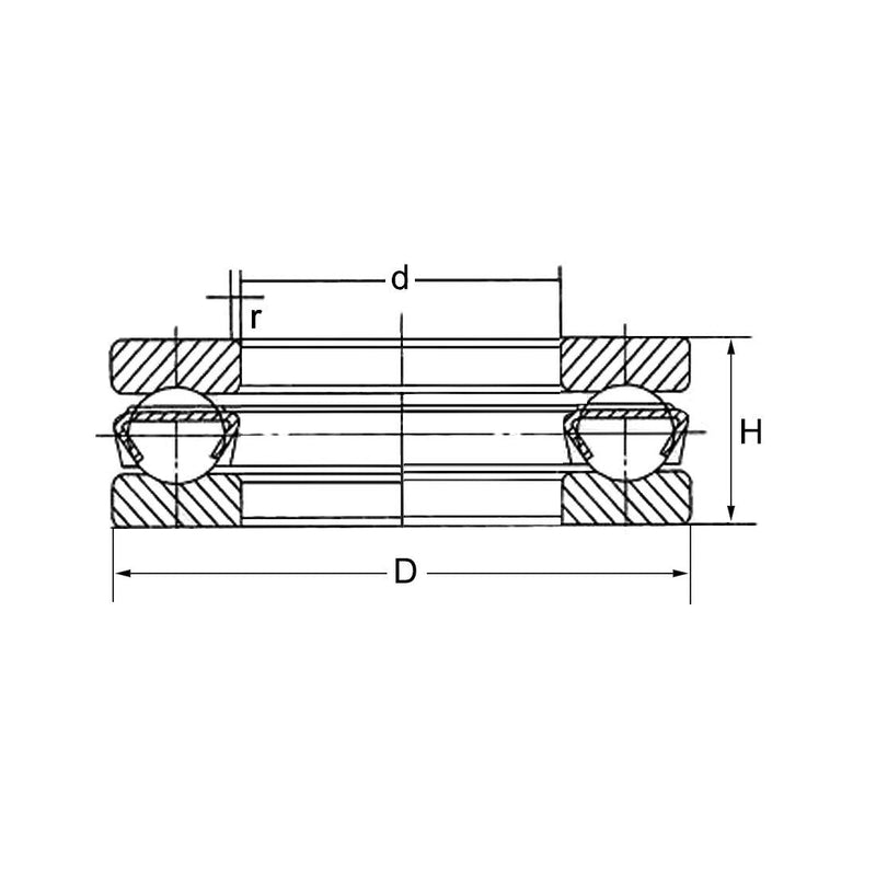 uxcell F5-10M Thrust Ball Bearings 5mm x 10mm x 4mm Chrome Steel Single Direction 4pcs 5mmx10mmx4mm