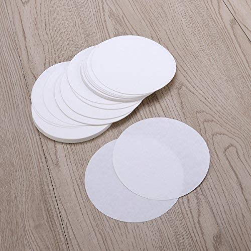 UEETEK Pack of 100 high-quality filter paper, diameter 11 cm, paper discs with medium flow speed for chemical applications