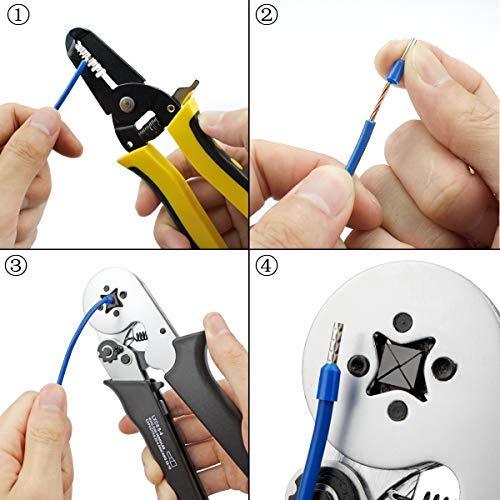 XHF 1000 PCS AWG 24 Ferrule Crimper Plier Insulated Crimp Pin Terminal Cord End Terminals, Wire Ferrules Terminals, Wire Connector, Insulated Cord Pin End Terminal White