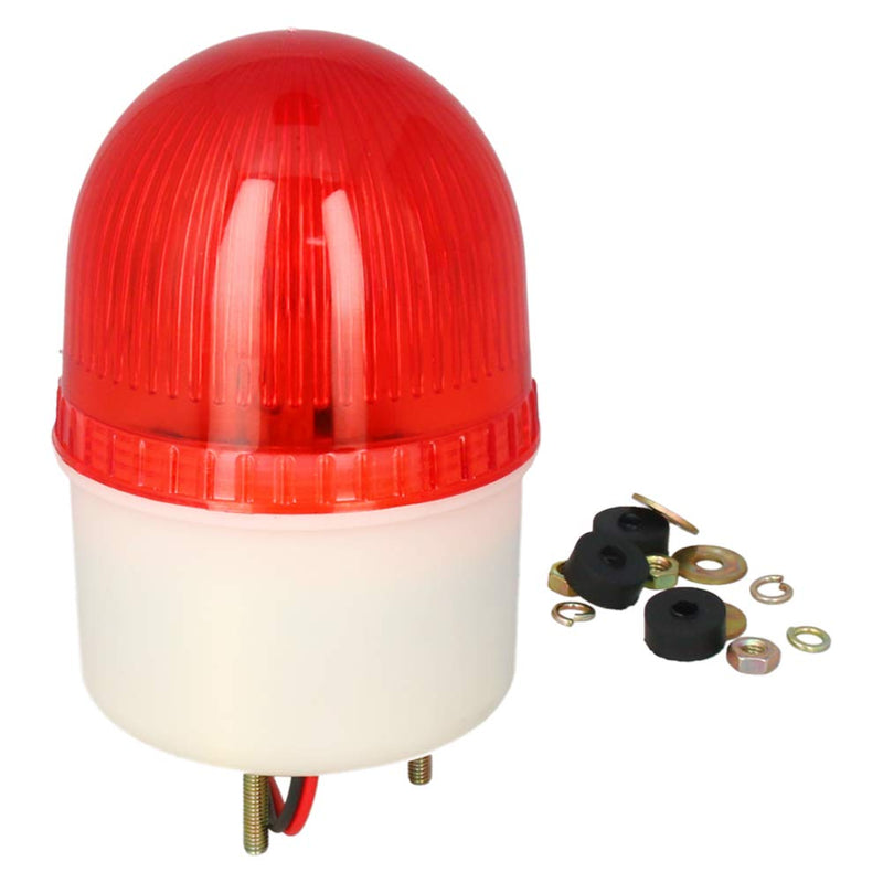 Othmro 1Pcs Warning Light Bulb Industrial Signal Tower Lamp Plastic Electronic Parts Flashing with Sound 24V Red LTE-2071J