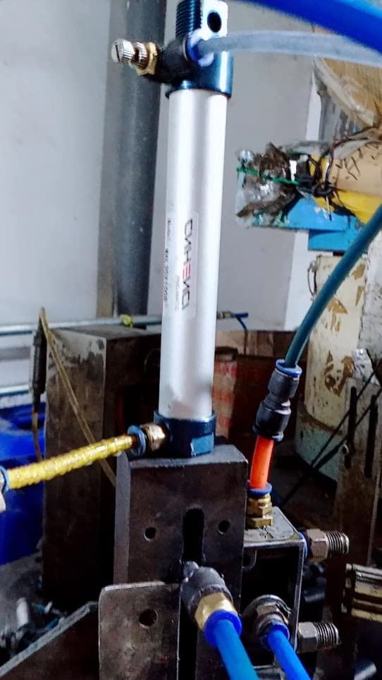 Othmro MAL20x100 Air Cylinder 0.79in Bore 3.94in Stroke Double Action Air Cylinder 1/8PT Single Rod Double Acting Aluminium Penumatic Quick Fitting Mini Air Cylinder for Pneumatic and Hydraulic System