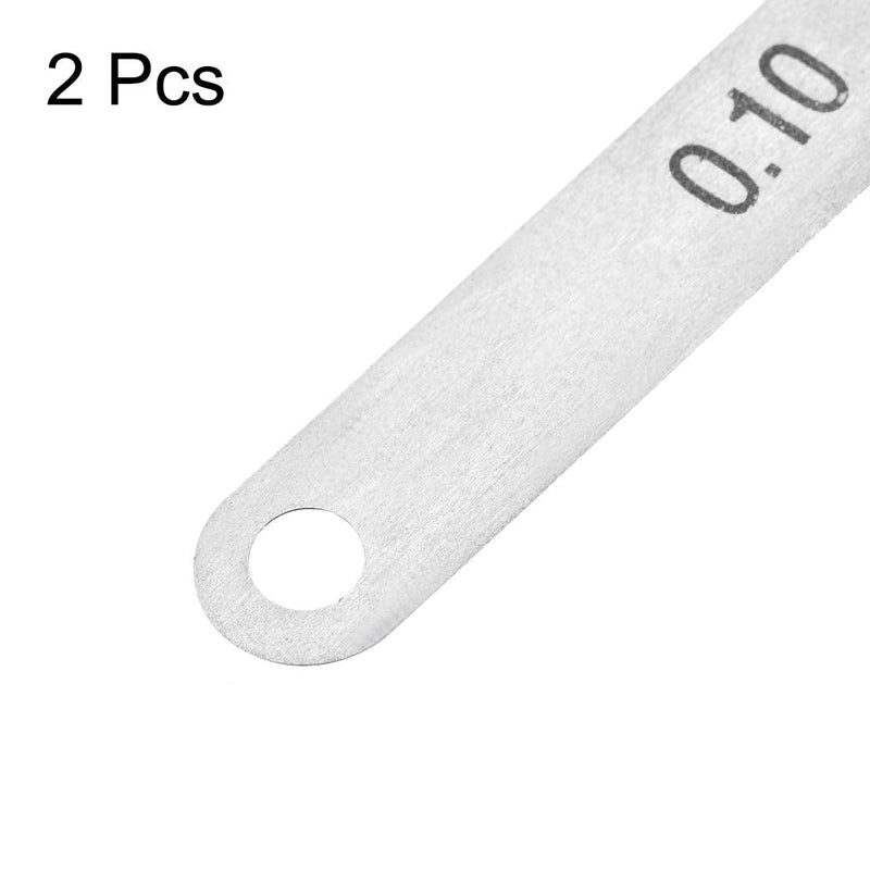 uxcell Metric Thickness Feeler Gauge 0.1mm Stainless Steel Measuring Tool for Gap Width 2pcs