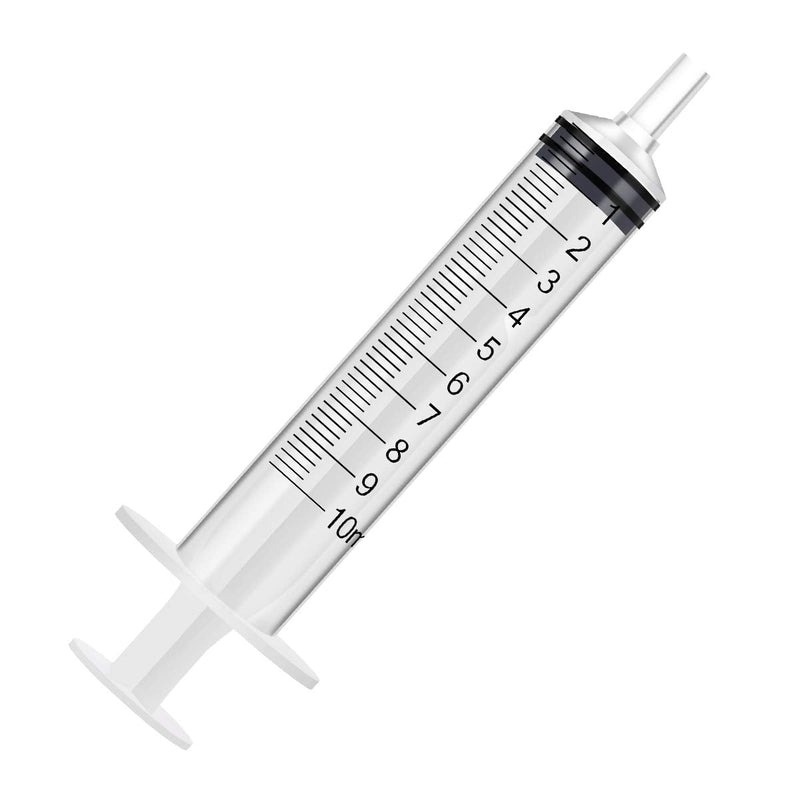 6 Pack - 10ml Plastic Syringe with Measurement, No Needle Suitable for Refilling and Measuring Liquids, Feeding Pets, Oil or Glue Applicator 10ML NO Needle