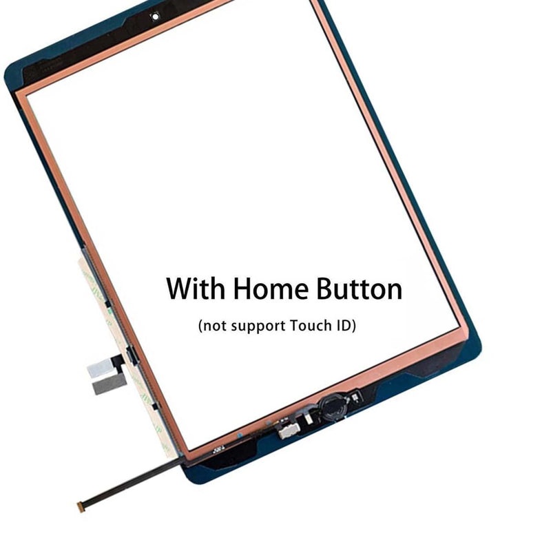 Zentop for Black iPad 9 2021 9th Generation Touch Screen Digitizer Replacement A2602 A2603 A2604 A2605 with Home Button,Camera Bracket,Pre-Installed Adhesive,Tool Repair Kit