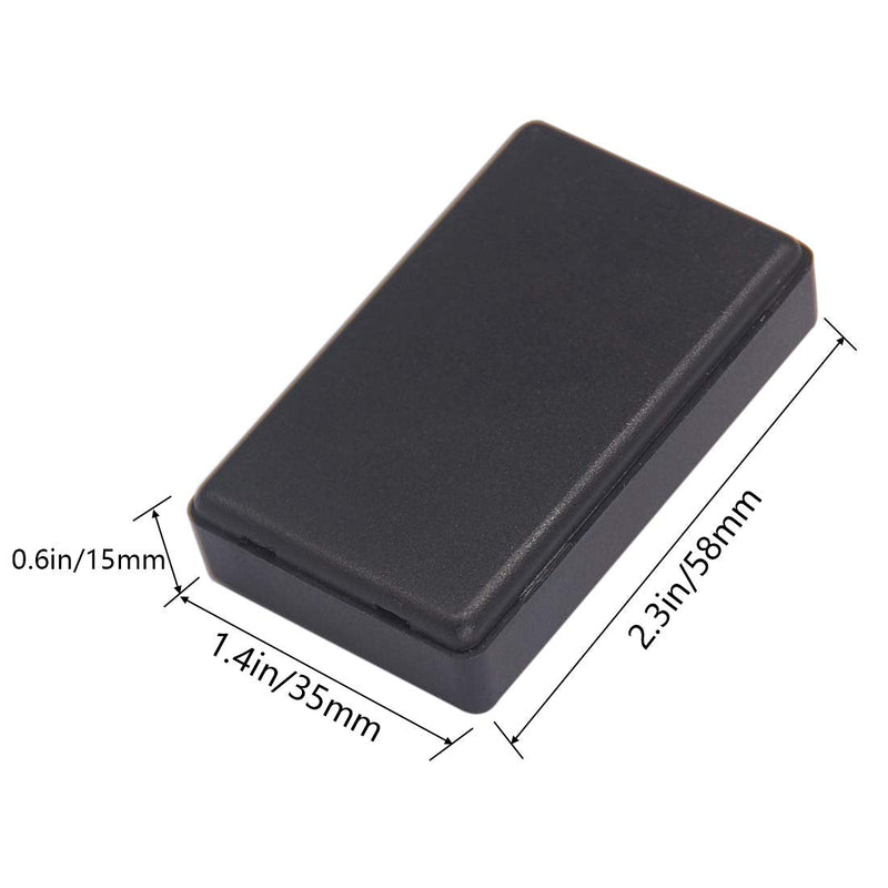 Zulkit 5Pcs Project Boxes ABS Plastic Electrical Project Case Power Junction Box Black 2.28 x 1.38 x 0.59 inch (58 x 35 x 15 mm) 2.28'' x 1.38'' x 0.59''