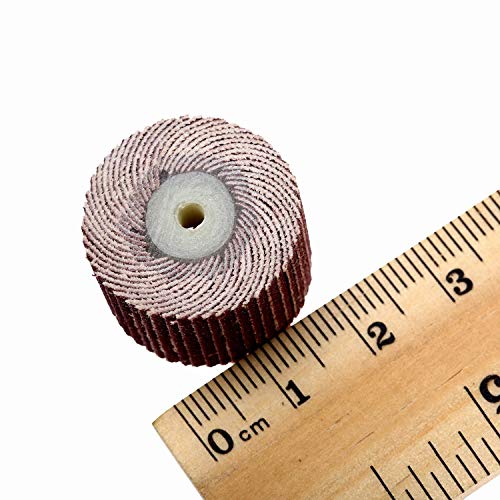 Dophee 10pcs Grit Flap Flap Wheel Polishing Grinding Disc for Dremel Precision Tools 20mmx16mmx3mm 20mm