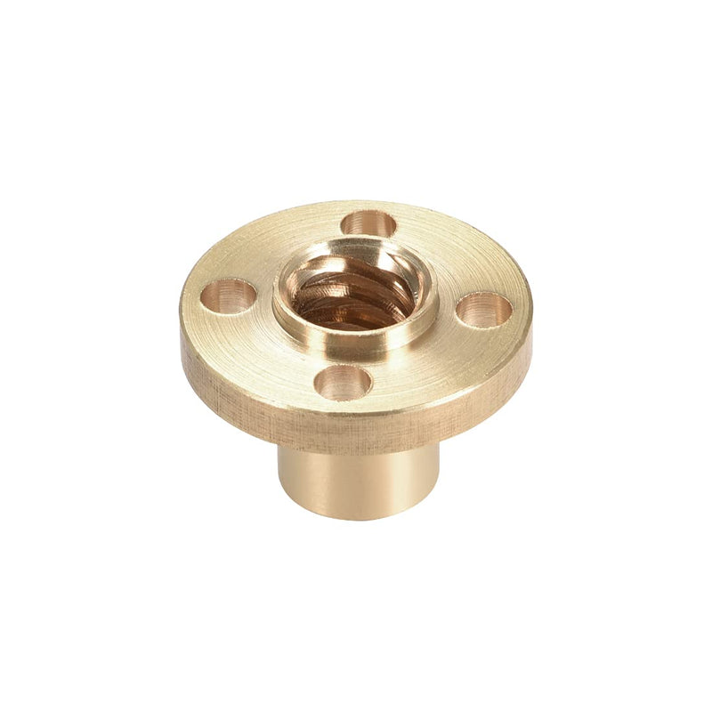 uxcell 2pcs Lead 8mm Pitch 2mm Flange Trapezoidal T8 Screw Brass Nut for 3D Printer