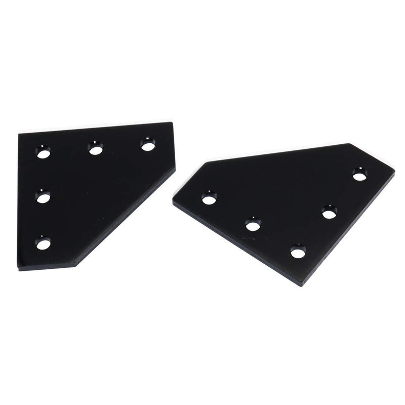 Boeray 4pcs 2020 Corner Bracket Plate Anodised L Shape 5 Hole 90 Degree Outside Joining Plate for 20 x 20mm Series Aluminum Extrusion Profile Black 4 2020 L Shape-4Pcs