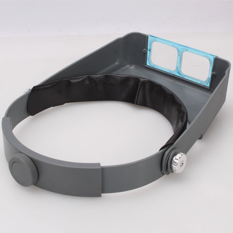 Meximore 1.5X 2X 2.5X 3.5X Double Lens Head-Mounted Headband Reading Magnifying Glasses Magnifier Jeweler Loupe with 4 Lens Jewelry Repair Tool
