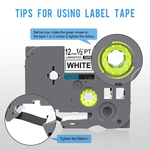 IDIK White on Clear Label Tape Compatible for Brother TZ 125 Tze 125 9mm 8m