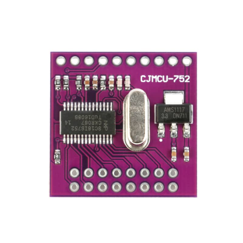 JESSINIE 2Pcs SC16IS752 I2C SPI to UART Serial Adapter Module Dual Channel UART Conversion Module I2C/SPI Communication Module with Pins