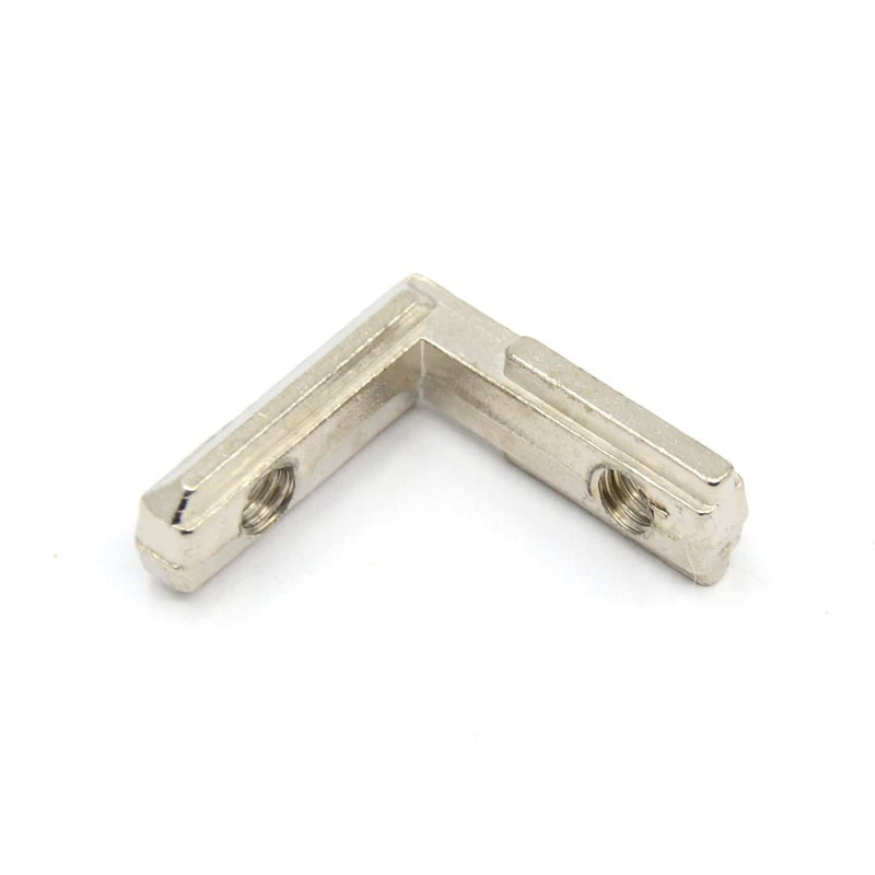 Befenybay 20PCS L Model 90 Degree Interior Inside Corner Connector Joint Bracket with Screws for 6mm T Shape Aluminum Extrusion Profile 2020 Series 2020-Silver