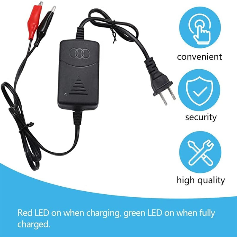 12V Sealed Lead Acid Battery Charger, 100V-240V AC 50/60 HZ to 12V DC 1300mA SLA Battery Charger, with Short Circuit Protection