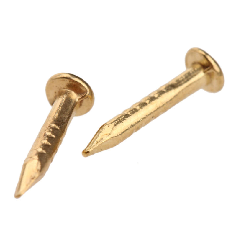 dophee 5 Pack Heavy-Duty Suitcase Latch Hasps, 26x16mm/1.02"x0.63" Gold Retro Decorative Cabinet Latch Hasps with Matchable Nails for Jewelry Box Wooden Case Trunks 10 Pieces