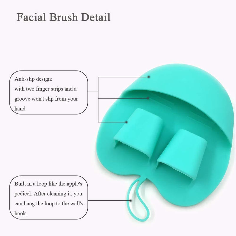 INNERNEED Soft Handheld Silicone Facial Cleansing Brush, Mild Anti-Slip Face Exfoliating and Massage Scrubber Pad, Gentle Exfoliating, Removing Blackhead, Massaging (Pack of 3) 3 mix color