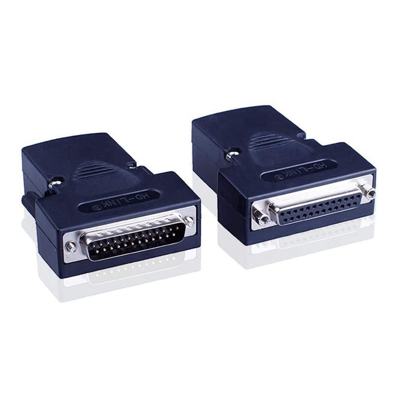 Anmbest 1PCS DB25 Solderless RS232 D-SUB Serial to 25-pin Port Terminal Female Adapter Connector Breakout Board with Case Long Bolts Nuts (Female)