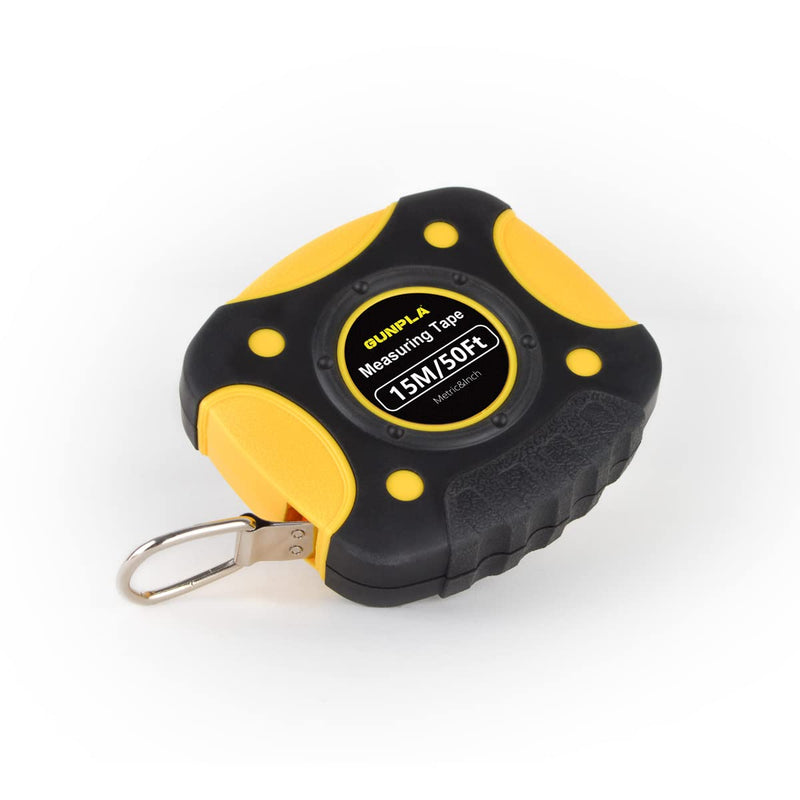 Gunpla Tape Measure Tylon 15M/50Ft, Metric, ABS Plastic Housing, Extra Strong Curved Steel Tape Measure, Tape Measure with Stop Button and Locking Function