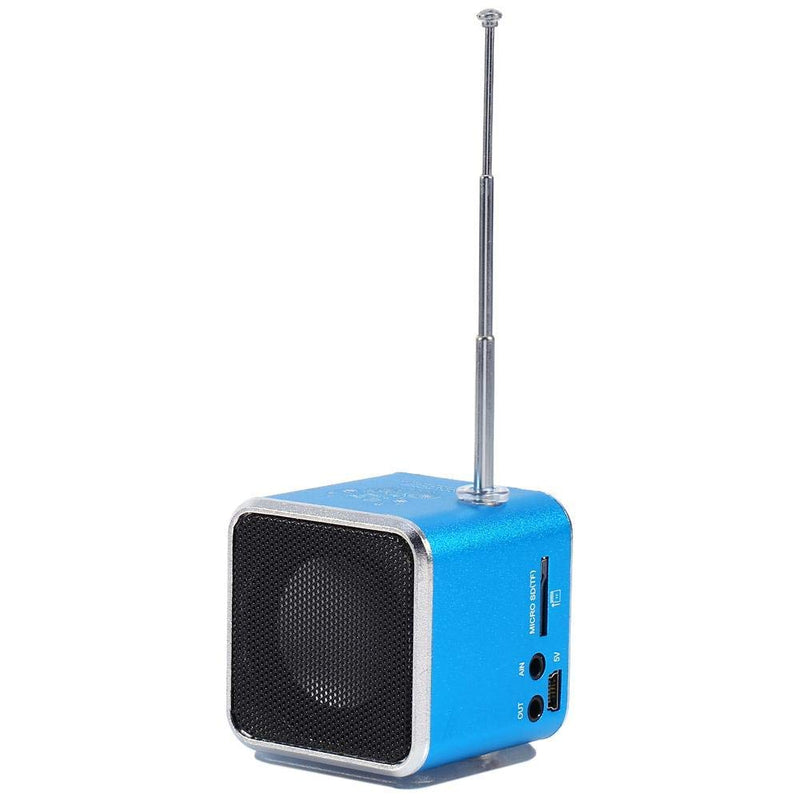 Eboxer Portable Mini Speaker Music Player FM Radio Stereo Speaker Support TF Card and U Disk, Brief Design, Perfect Mini Speaker for Room Bike Car for Phone/Tablet/Computer (Blue)