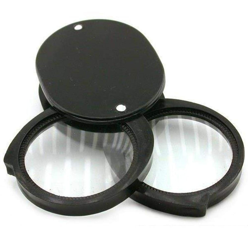 5X 4X 10X Magnifying Loupe Folding Pocket Magnifier 2Pc