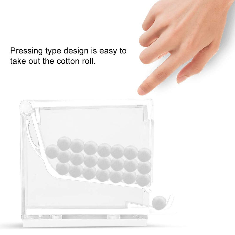 Press-on Dental Cotton Rolls Holder and Dispenser with Nonslip Base(Cotton Rolls Not Included), 4.7 x 3.8 x 1.9in(White)