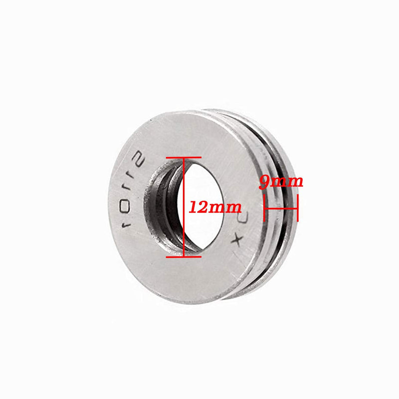 XMHF 51101 Steel Cage Thrust Ball Bearing 12 x 26 x 9mm Single Direction 4PCS