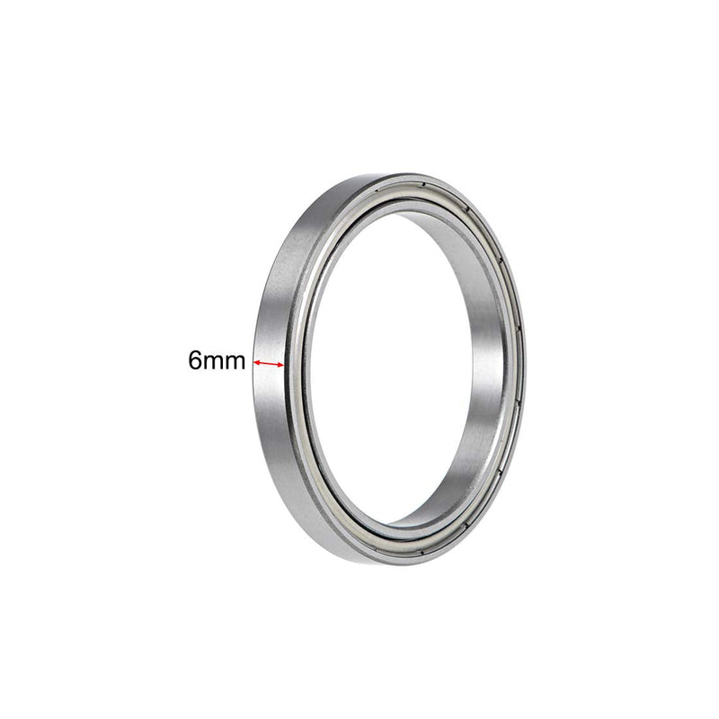 uxcell 6708ZZ Deep Groove Ball Bearings 40mm x 50mm x 6mm Double Shielded Chrome Steel Z2 ABEC1 40x50x6mm