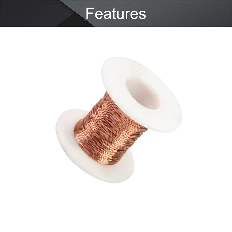 Fielect 0.27mm Inner Dia Magnet Wire Enameled Copper Wire Winding Coil 164Ft Length QA-1-155 Model Widely Used for A Variety of Motors 0.27mm Inner Dia 164Ft Length