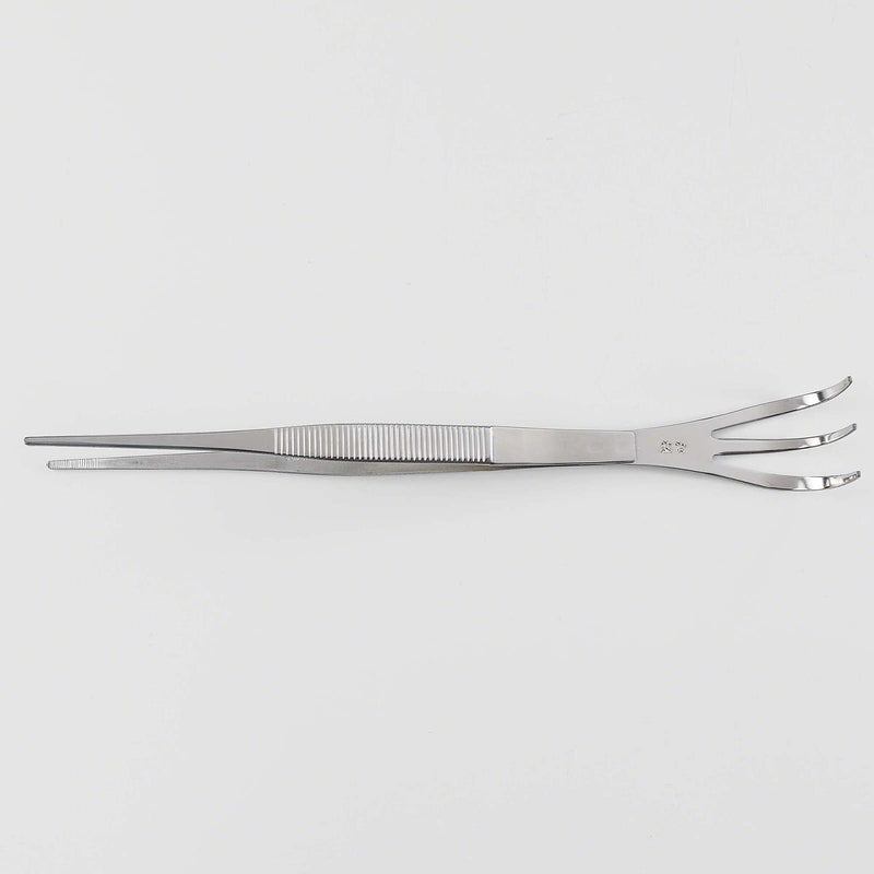 Wazakura 2 in 1 Bonsai Tweezers with Root Rake in Stainless Steel Made in Japan 8.6in (220mm), Professional Bonsai Tool, Japanese Precision Gardening Tongs for Plants Stainless Steel Tweezers with Rake