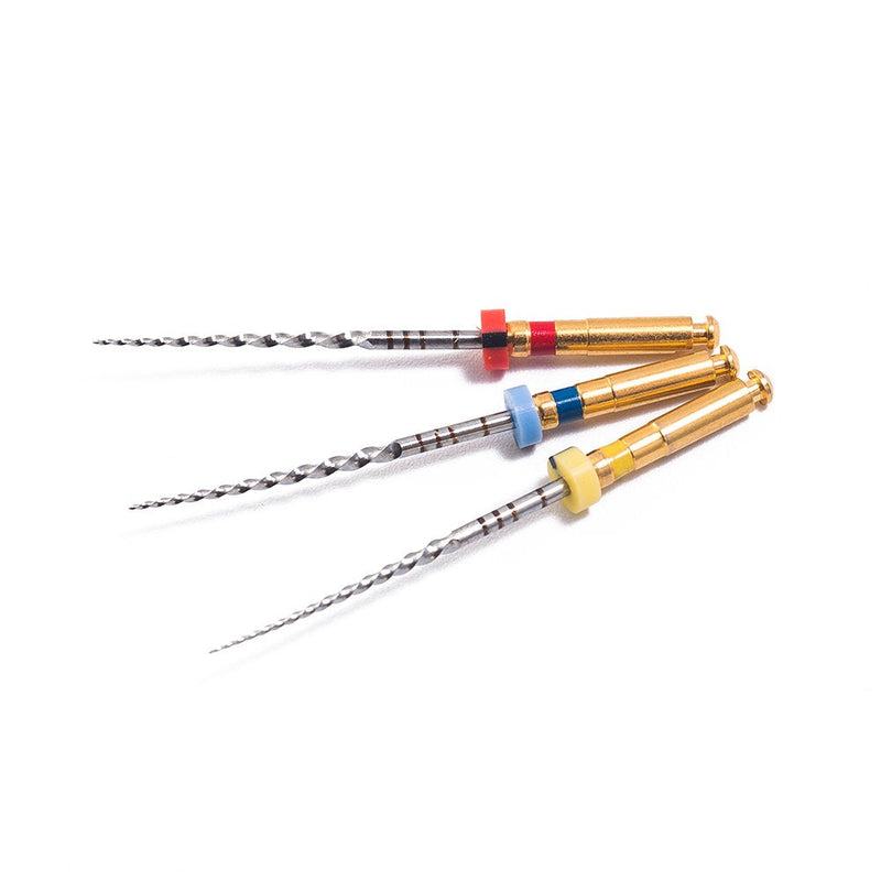 SNAWOP Dental Endo Files 3PCS X-One Gold Reciprocating Rotary Niti File for Endodontic Root Canal Treatment (31MM Assorted) 31MM Assorted