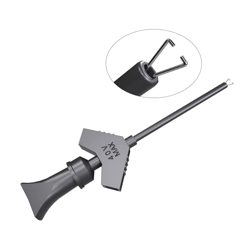 Goupchn 10PCS Mini Grabber SMD IC Test Hook Clips Silicone Jumper Wires Test Leads Kit for Logic Analyzer 5 Colors