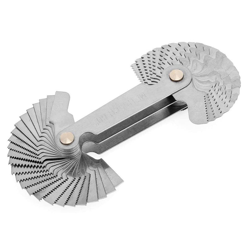 AnNafi® Screw Thread Pitch Cutting Gauge Tool, Stainless Steel Metric Screw Pitc | Test Measure & Inspect Tool | Gauges | Thread Gauge Pitch Cutting Tool Set