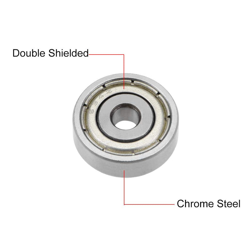 uxcell 634ZZ Deep Groove Ball Bearing 4mmx16mmx5mm Double Shielded ABEC-1 Bearings 1-Pack