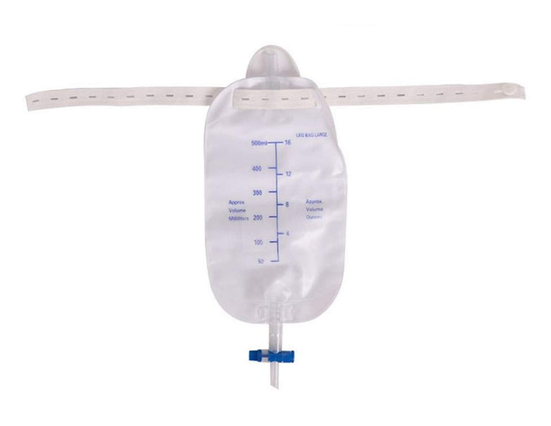 Lifevv 4-Pack Urinary Drainage Bag Leg Bag with Anti-Reflux Chamber,External catheters(19oz，500ml)
