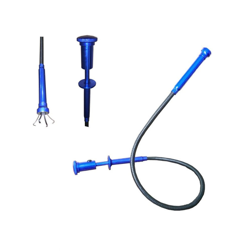 Telescopic inspection mirror with LED lights. The claw magnetic pickup has LED lights. Combination tool set. Easy to observe and grab the items in the gap.
