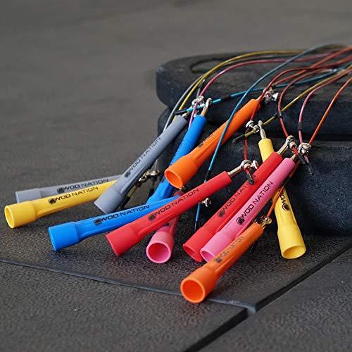 WOD Nation Speed Jump Rope - Blazing Fast Jumping Ropes - Endurance Workout for Boxing, MMA, Martial Arts or Just Staying Fit - Adjustable for Men, Women and Children black