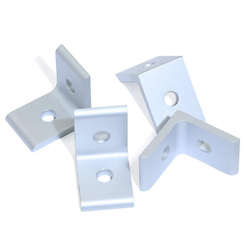 KOOTANS 10-Pack 2 Hole 90 Degree 20 Series Joint Plate Corner Angle Bracket Connection for Slot 6mm 2020 Aluminum Profile 10pcs 2020 corner bracket
