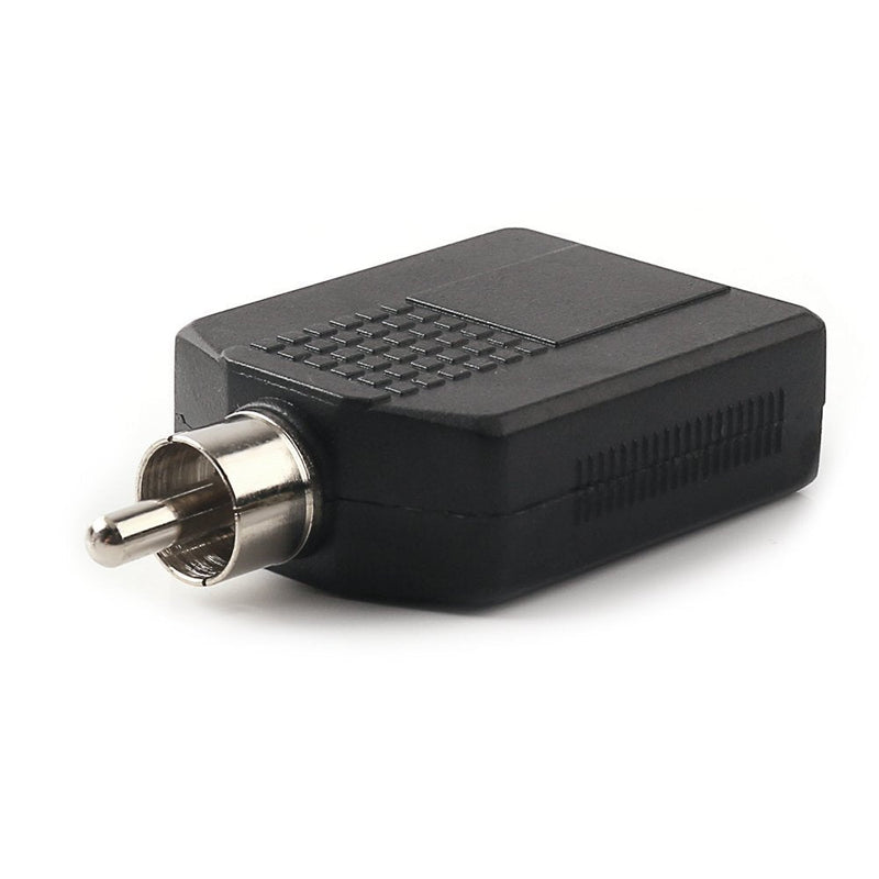 NANYI RCA Male to Two 6.35mm (1/4 Inch) Female Audio Heads, RCA M One-Two 6.35mm F Stereo Interconnect Audio Adapter, 2Pack(RCA M-2x6.35mm F) RCA M-2x6.35mm F