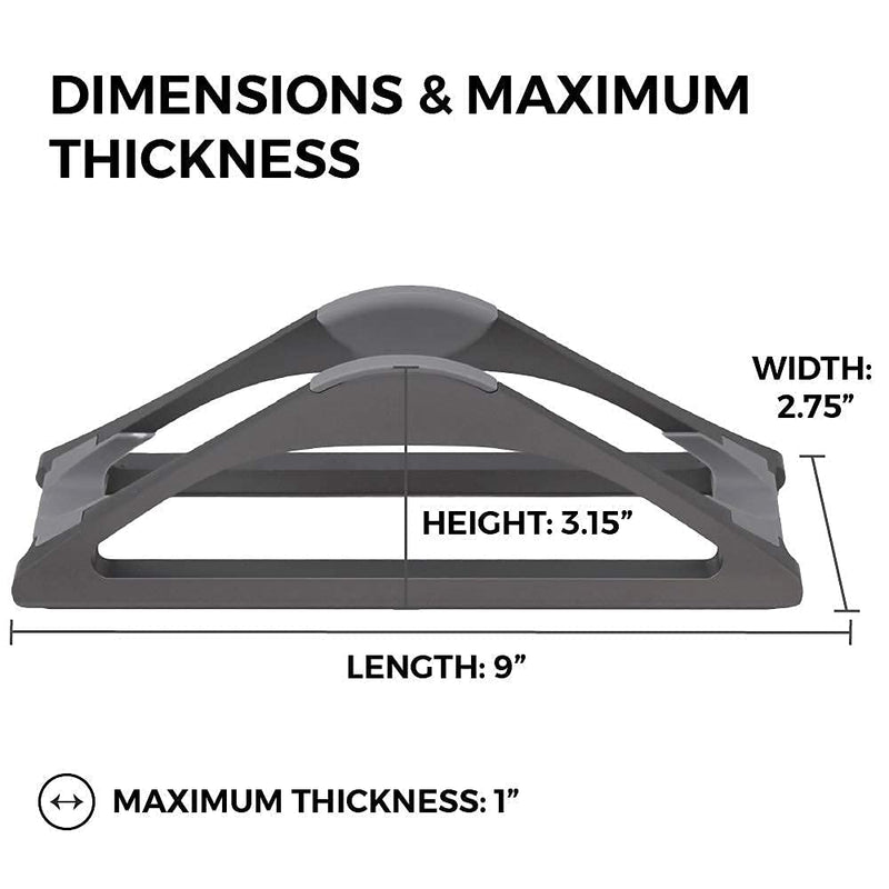 HumanCentric Vertical Laptop Stand for Desks (Space Gray) | Adjustable Holder to Dock Apple MacBook, MacBook Pro, and Other Laptops to Organize Work & Home Office
