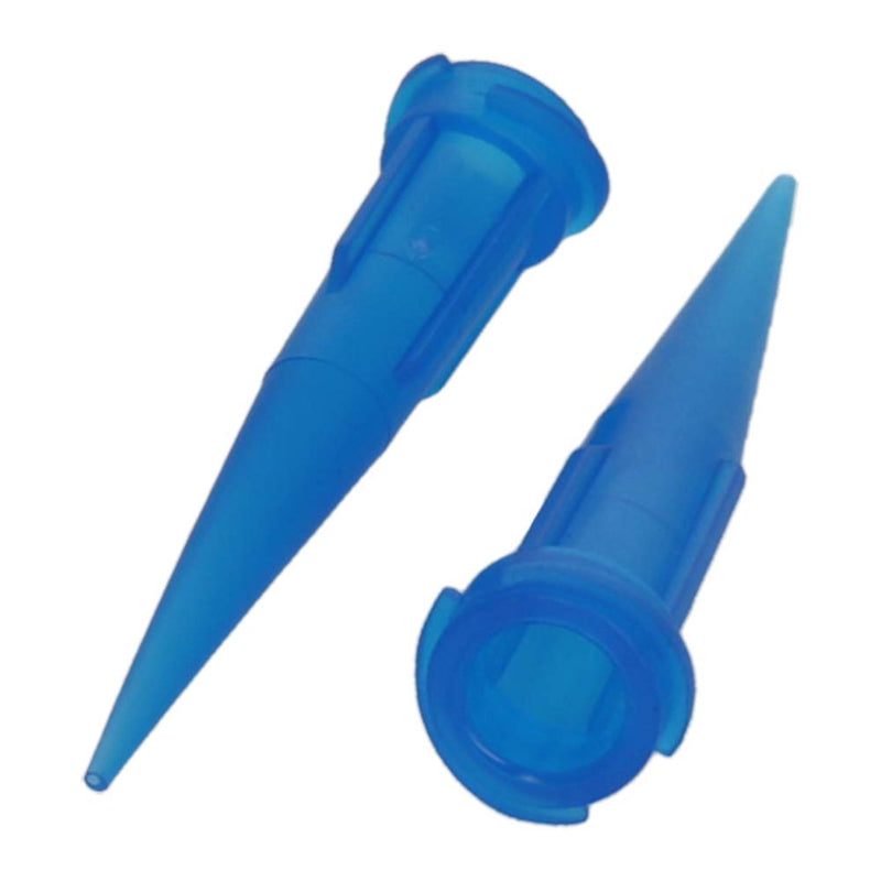 Auniwaig Plastic Tapered Pinhead Glue Liquid Dispenser Needles 22ga Dispensing Fill Needle Blue 100PCS 22 Gage