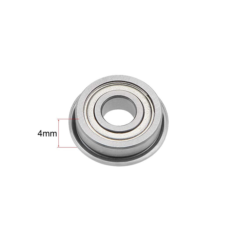 uxcell F695ZZ Flange Ball Bearing 5x13x4mm Shielded Chrome Bearings 5pcs