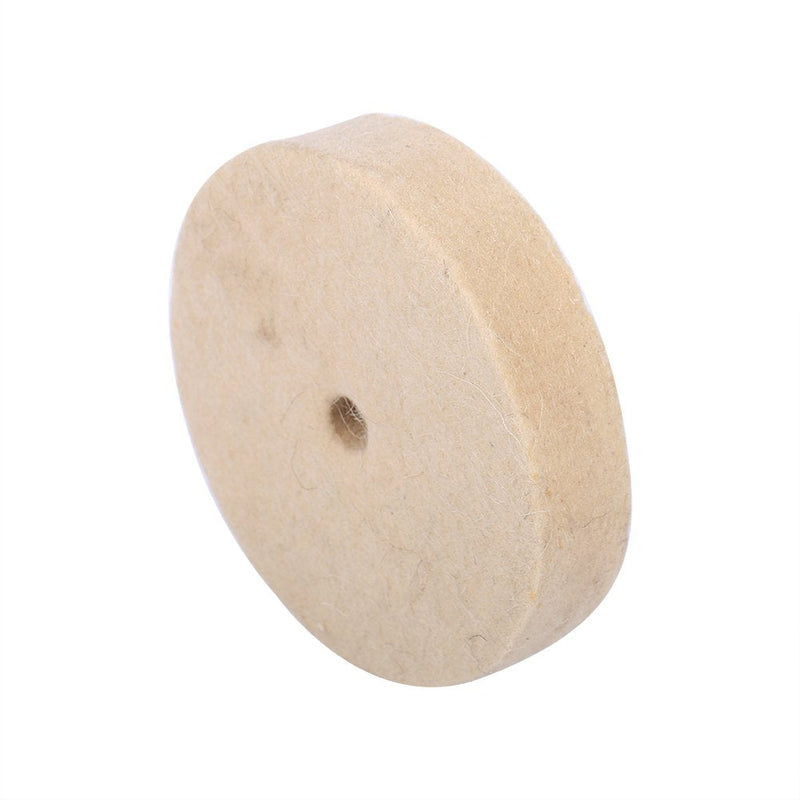 Pack of 4 polishing discs, beige wool felt polishing discs, wool felt wool felt sanding bench, felt disc polishing wool polishing polishing disc grinding round wheel wool felt polishing disc 100 x 25 mm