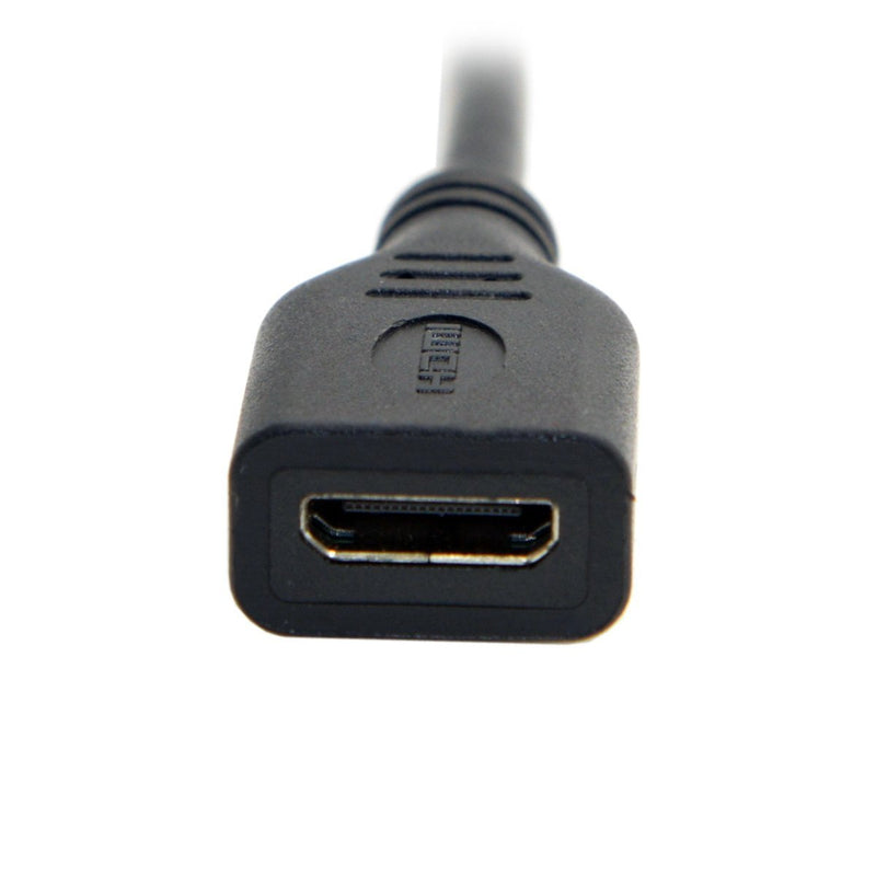 CY Micro HDMI 1.4 Male Type D to Mini HDMI 1.4 Female Type C Extension Cable for Laptop PC HDTV 10cm
